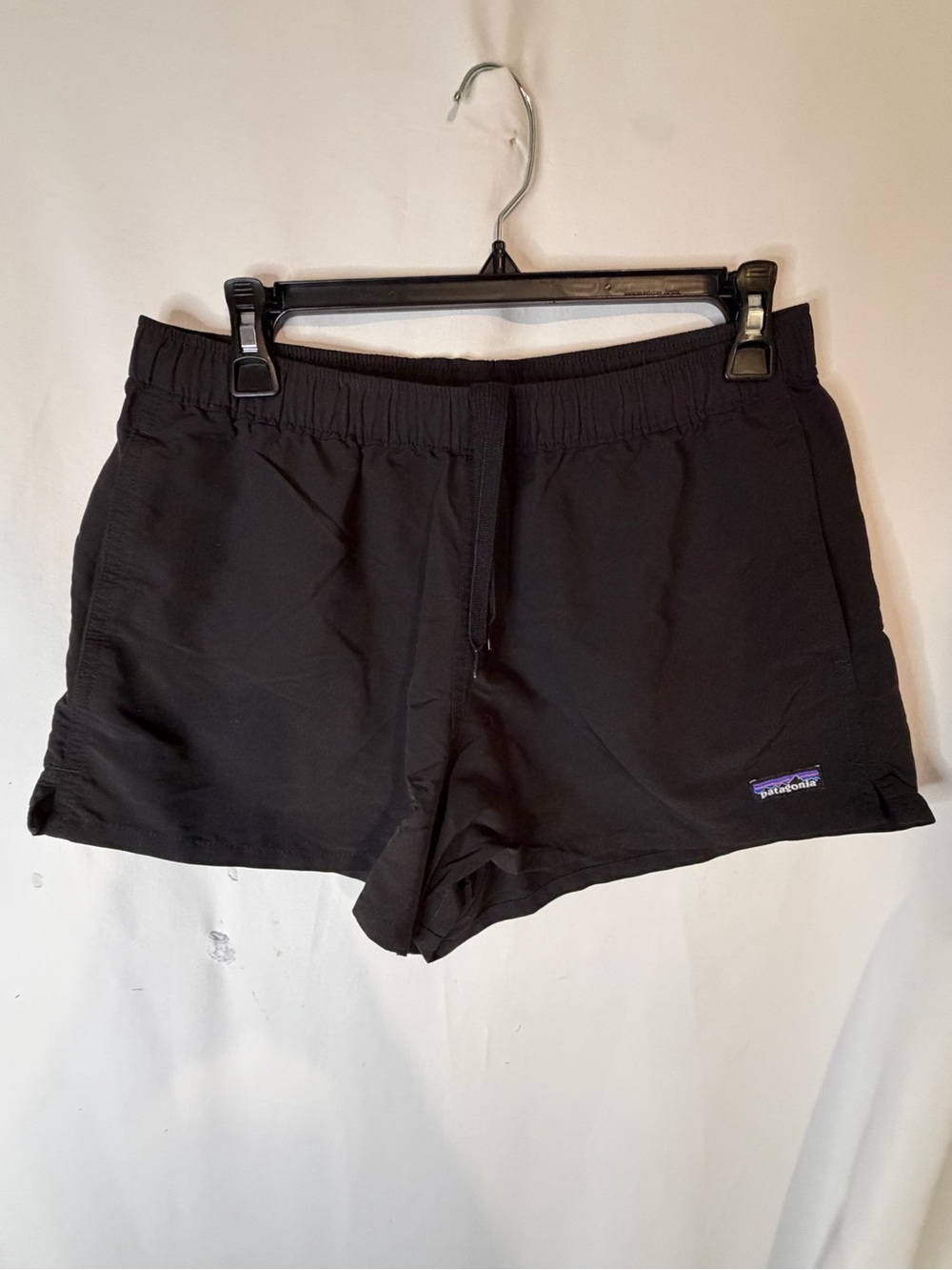 Patagonia Women’s Black Baggies Style Shorts Size M Drawstring Outdoor Hiking